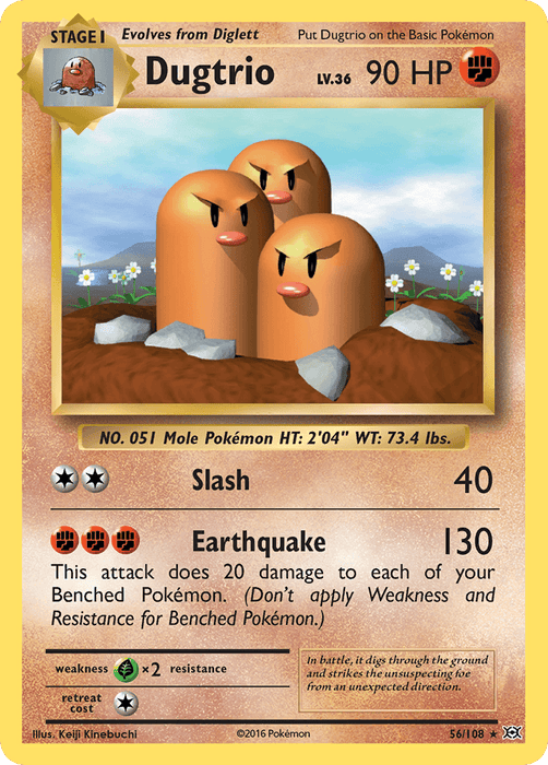 Dugtrio (56/108) [XY: Evolutions] - for just $0.10! 