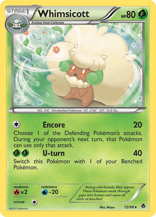 Whimsicott (12/98) [Black & White: Emerging Powers] - for just $0.70! 