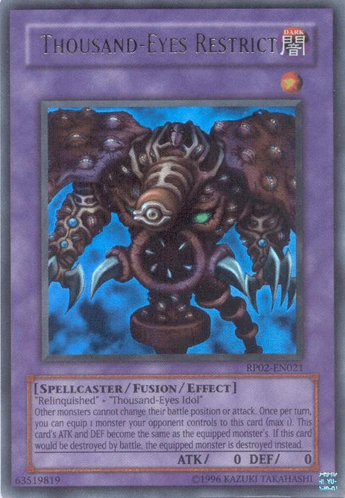 Thousand-Eyes Restrict [RP02-EN021] Ultra Rare - for just $2.60! 