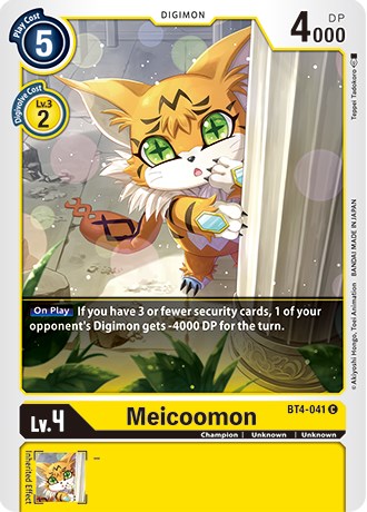 Meicoomon [BT4-041] (Revision Pack 2021) [Great Legend Promos] - Just $0.09! Shop now at Retro Gaming of Denver