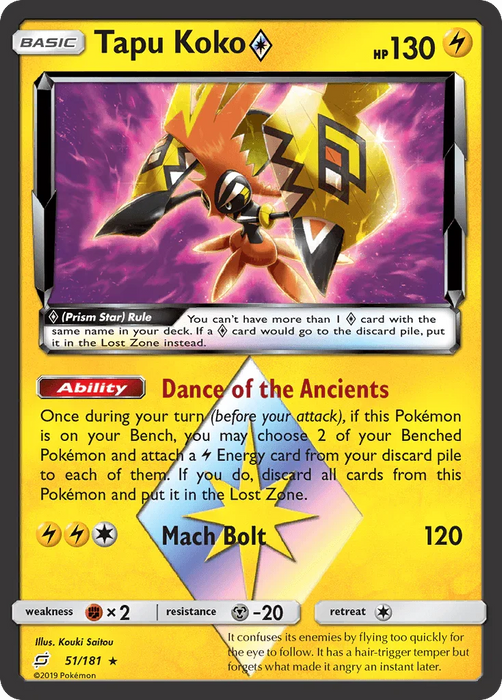 Tapu Koko (51/181) (Prism Star) [Sun & Moon: Team Up] - for just $0.60! 