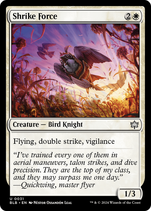 Shrike Force (BLB-031) - Bloomburrow - for just $0.08! 