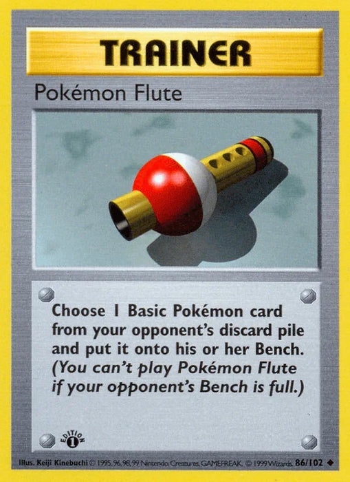 Pokemon Flute (86/102) (Shadowless) [Base Set 1st Edition] - for just $6! 