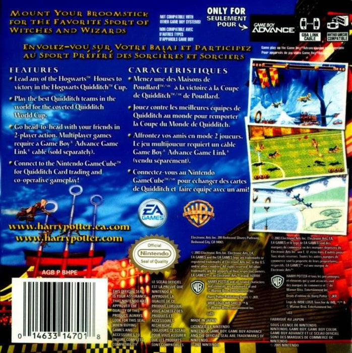 Harry Potter Quidditch World Cup – Game Boy Advance (GBA) - for just $0! 