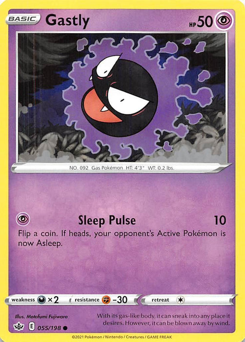 Gastly (055/198) [Sword & Shield: Chilling Reign] - for just $0.10! 