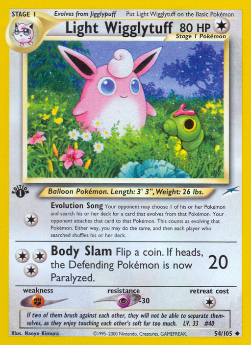 Light Wigglytuff (54/105) [Neo Destiny 1st Edition] - Just $2.75! Shop now at Retro Gaming of Denver