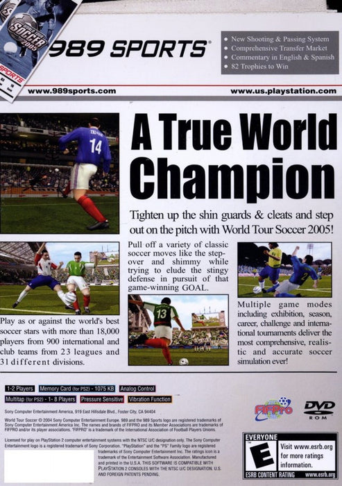 World Tour Soccer 2005 – PlayStation 2 (PS2) - for just $2.99! 