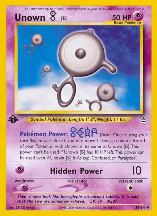 Unown [B] (39/64) [Neo Revelation 1st Edition] - for just $0.50! 