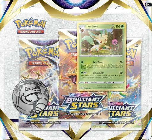 Sword & Shield: Brilliant Stars - 3-Pack Blister (Leafeon) - for just $0! 