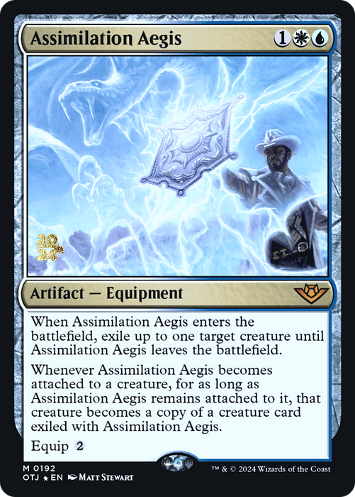 Assimilation Aegis (PRE-192) - Outlaws of Thunder Junction Promos Foil - for just $0.42! 