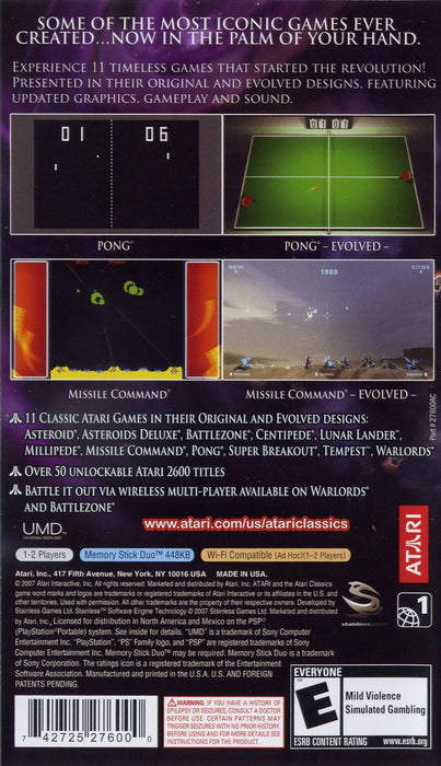 Atari Classics Evolved – PlayStation Portable (PSP) - for just $12.99! 