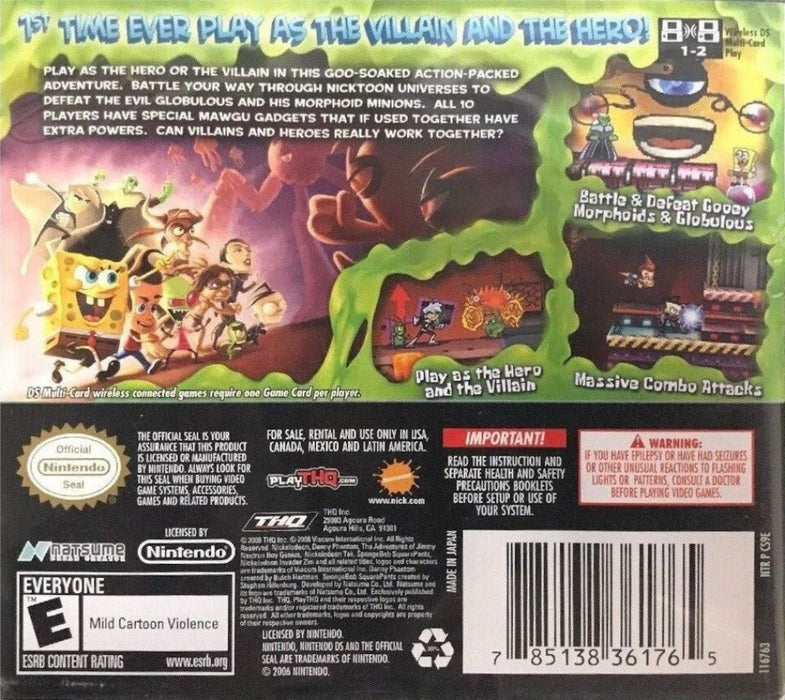SpongeBob SquarePants: Featuring Nicktoons Globs of Doom – Nintendo DS (DS) - for just $0! 
