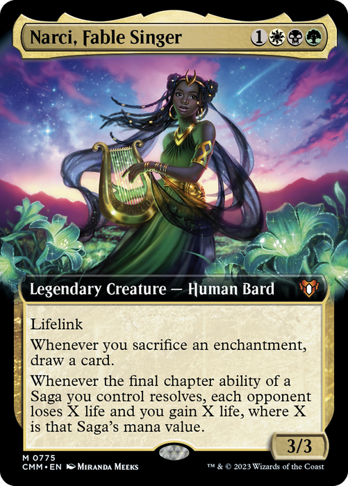 Narci, Fable Singer (CMM-775) - Commander Masters: (Extended Art) - for just $5.36! 