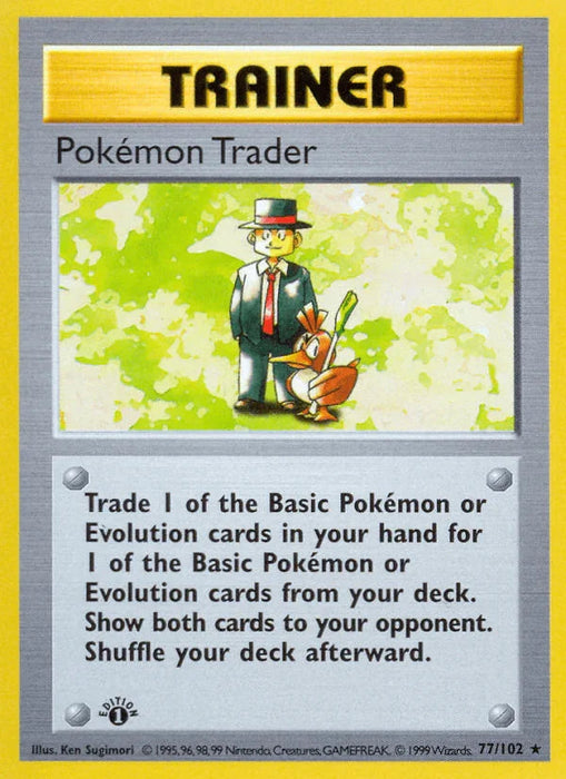Pokemon Trader (77/102) (Shadowless) [Base Set 1st Edition] - for just $10.05! 