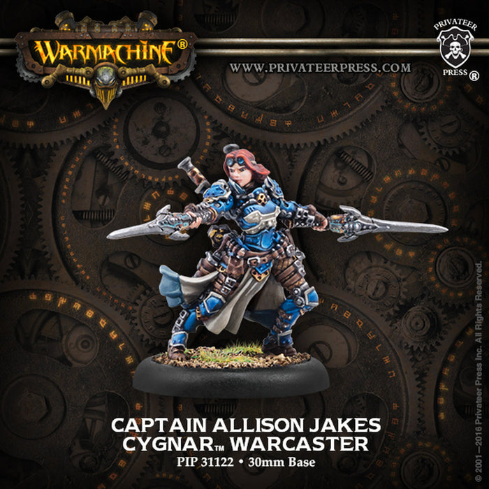 Warmachine: Cygnar Captain Allison Jakes - Warcaster - for just $15.99! 