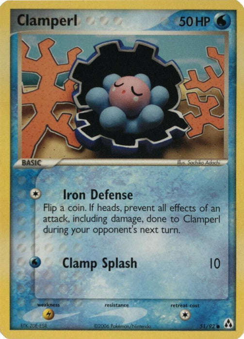 Clamperl (51/92) (Stamped) [EX: Legend Maker] - for just $3.80! 