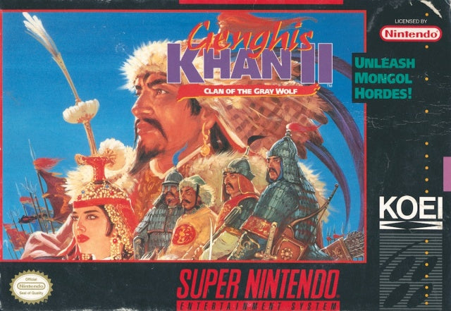 Genghis Khan II Clan of the Gray Wolf (Super Nintendo) - for just $0! 