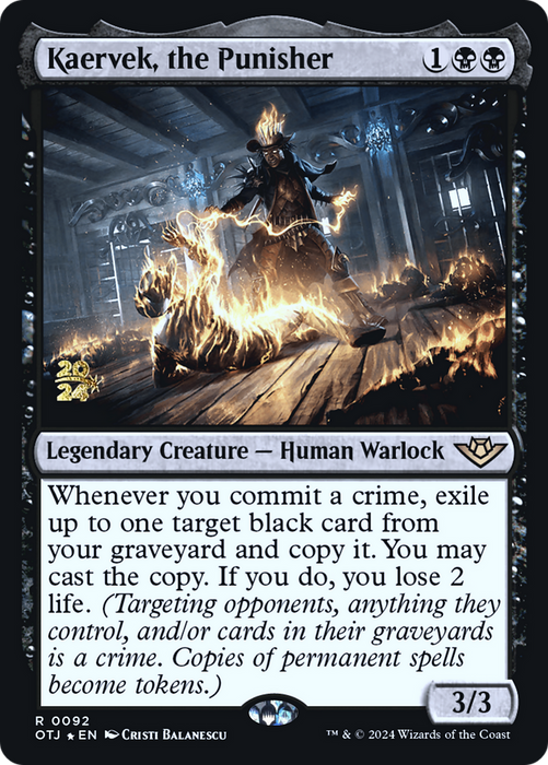 Kaervek, the Punisher (PRE-092) - Outlaws of Thunder Junction Promos Foil - for just $0.27! 