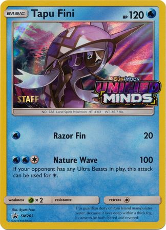 Tapu Fini (SM203) (Staff Prerelease Promo) [Sun & Moon: Black Star Promos] - Just $5.35! Shop now at Retro Gaming of Denver