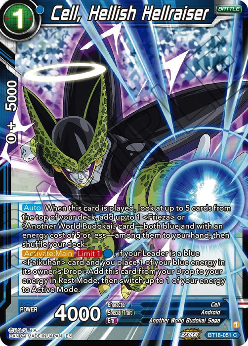 Cell, Hellish Hellraiser (BT18-051) [Dawn of the Z-Legends] - for just $0.10! 