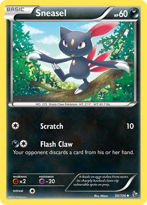 Sneasel (50/106) [XY: Flashfire] - Just $0.05! Shop now at Retro Gaming of Denver