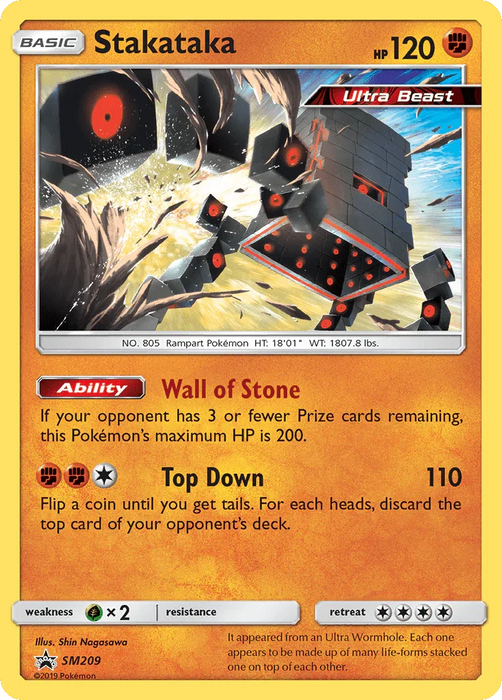 Stakataka (SM209) [Sun & Moon: Black Star Promos] - for just $1.55! 