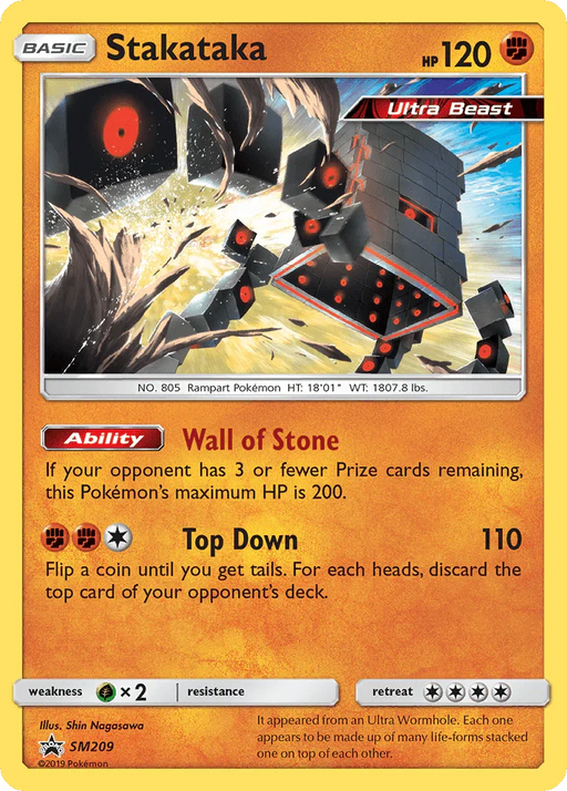 Stakataka (SM209) [Sun & Moon: Black Star Promos] - for just $1.60! 