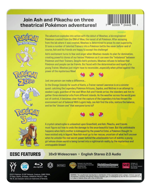 Pokemon: Movies 1-3 - Limited Edition Steelbook Collection (Blu-ray) - for just $31.99! 