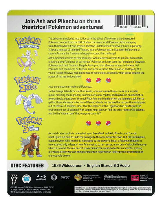 Pokemon: Movies 1-3 - Limited Edition Steelbook Collection (Blu-ray) - for just $31.99! 
