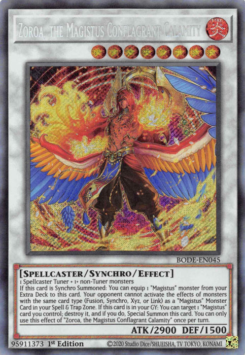 Zoroa, the Magistus Conflagrant Calamity [BODE-EN045] Secret Rare - for just $0.90! 