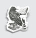 Black Ink Raven Reading a Book Sticker - 3" - for just $3.50! 
