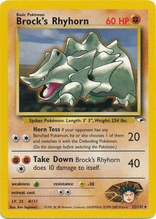 Brock's Rhyhorn (22/132) [Gym Heroes Unlimited] - for just $4.40! 