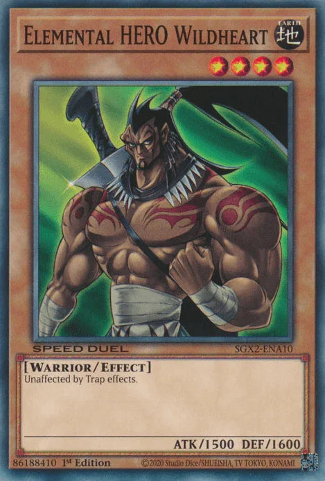 Elemental HERO Wildheart [SGX2-ENA10] Common - for just $0.10! 
