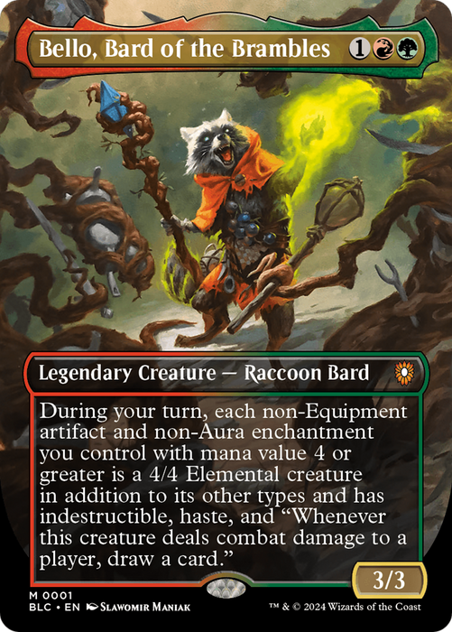 Bello, Bard of the Brambles (BLC-001) - Bloomburrow Commander (Borderless) - for just $0.49! 