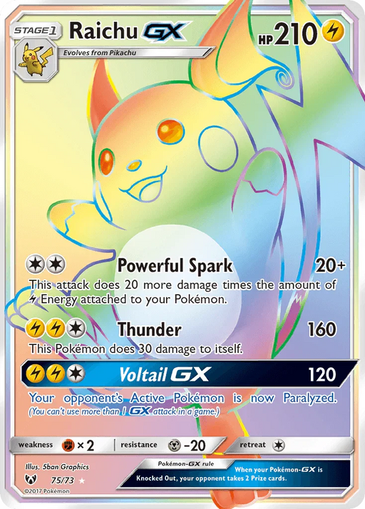 Raichu GX (75/73) [Sun & Moon: Shining Legends] - for just $16.80! 