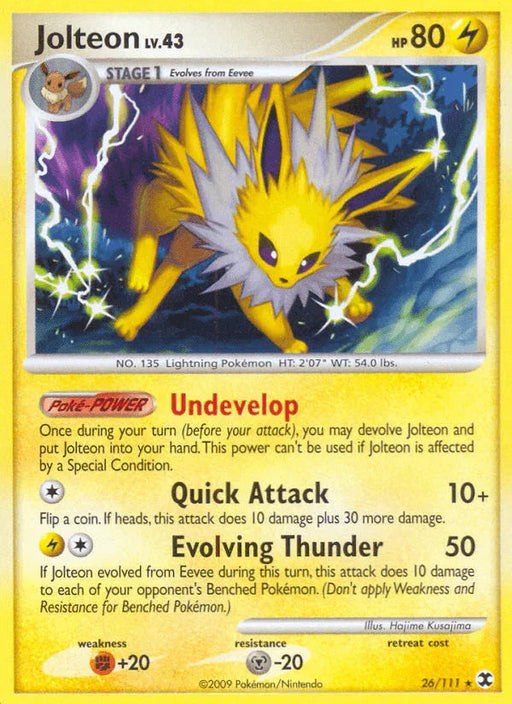 Jolteon (26/111) [Platinum: Rising Rivals] - for just $6.35! 