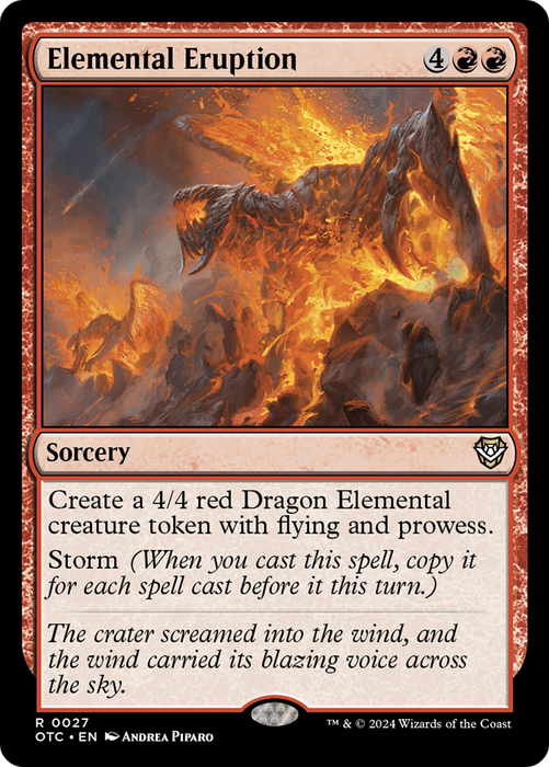 Elemental Eruption (OTC-027) - Outlaws of Thunder Junction Commander - for just $1.25! 