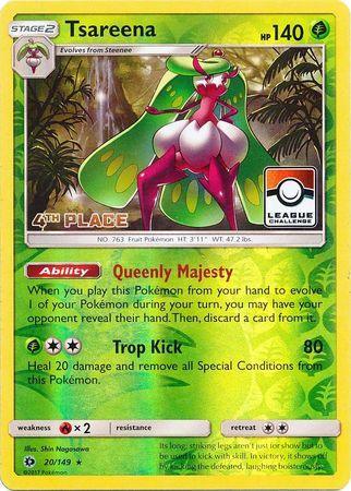 Tsareena (20/149) (League 4th Place) [Sun & Moon: Base Set] - for just $3.80! 