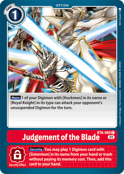 Judgement of the Blade [BT6-093] [Double Diamond] - Just $0.09! Shop now at Retro Gaming of Denver