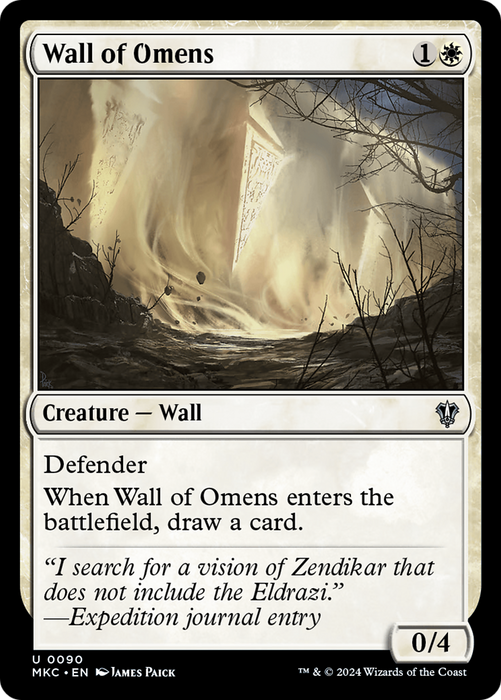 Wall of Omens (MKC-090) - Murders at Karlov Manor Commander - for just $0.10! 