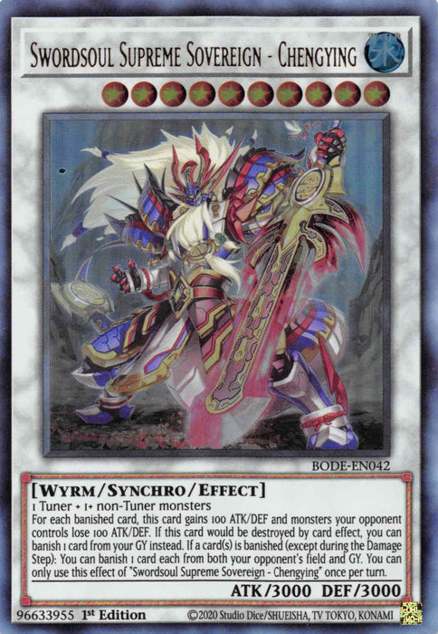 Swordsoul Supreme Sovereign - Chengying [BODE-EN042] Ultra Rare - for just $1.05! 