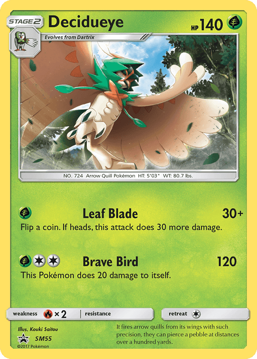 Decidueye (SM55) [Sun & Moon: Black Star Promos] - for just $0.15! 