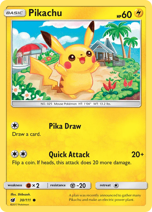 Pikachu (30/111) [Sun & Moon: Crimson Invasion] - for just $1.25! 