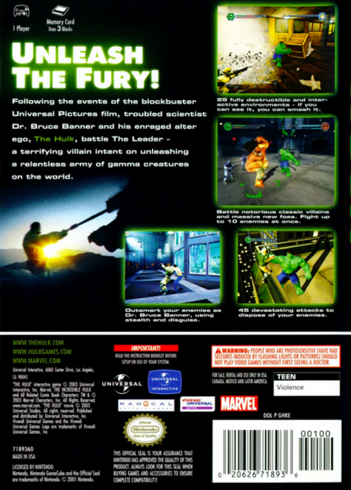 Hulk – GameCube (GC) - for just $13.99! 