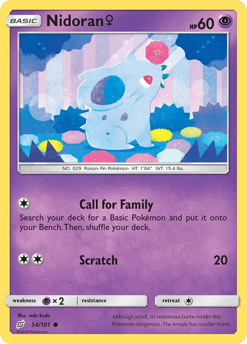 Nidoran (54/181) (Female) [Sun & Moon: Team Up] - for just $0.20! 