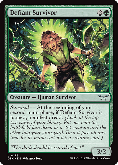 Defiant Survivor (DSK-175) - Duskmourn: House of Horror Foil - for just $0.02! 