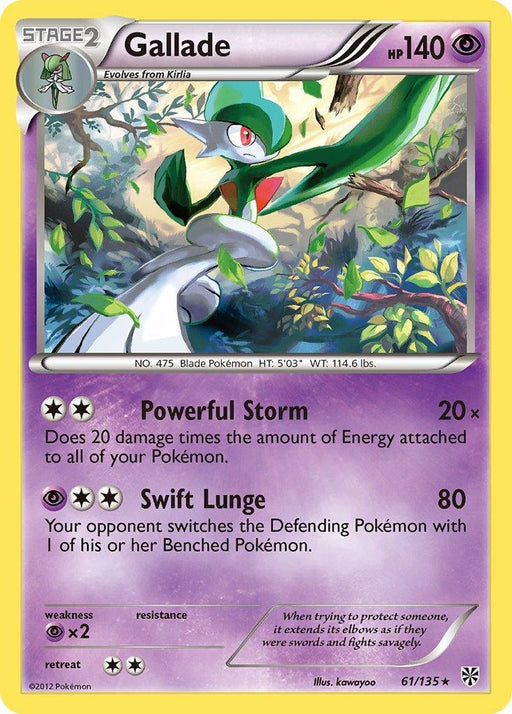 Gallade (61/135) (Cosmos Holo) (Blister Exclusive) [Black & White: Plasma Storm] - for just $4! 