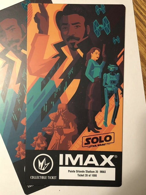 Star Wars : Han Solo IMAX Collectible Ticket Regal Cinema Movie Limited Edition - for just $9.99! 