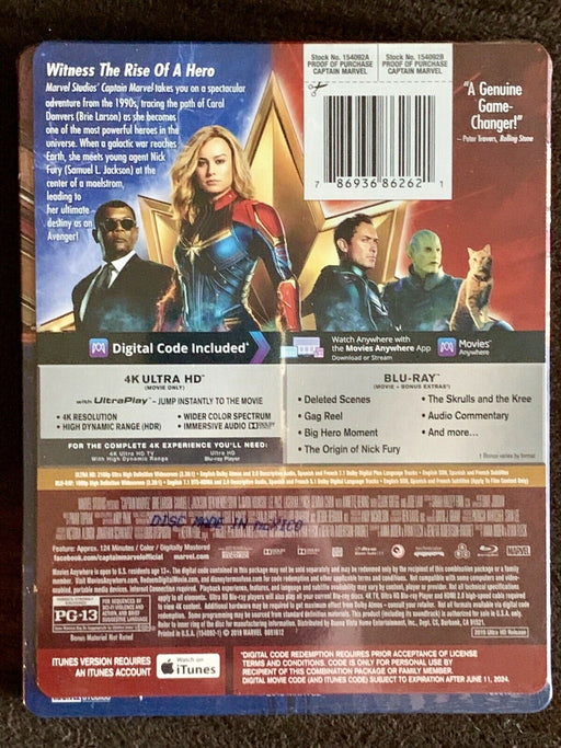 Captain Marvel (4K UHD + Blu-ray) Best Buy Exclusive Steelbook Carol Danvers NEW - for just $44.99! 