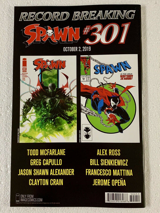 Spawn #300 Campbell B&W Variant Image Comics Todd Mcfarlane 1st She-Spawn - for just $15! 